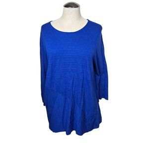 Chico's Blue Striped Top M